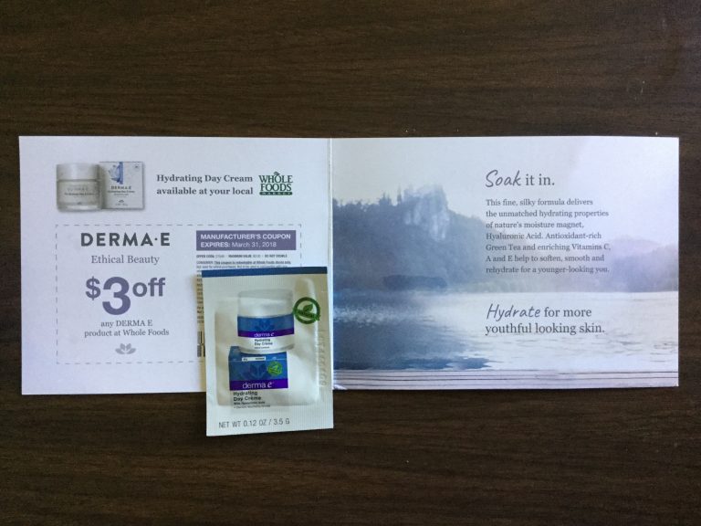 Free DERMA E Hydrating Day Creme sample