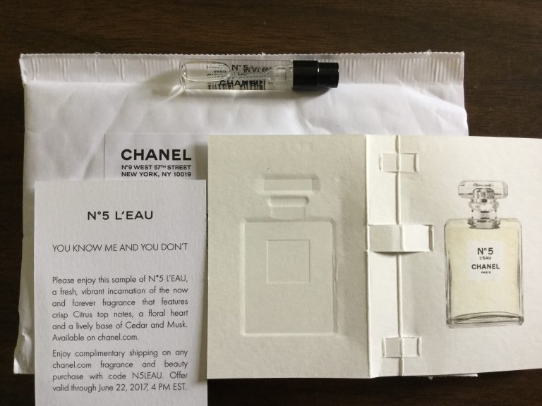Free CHANEL No5 L’EAU Fragrance sample