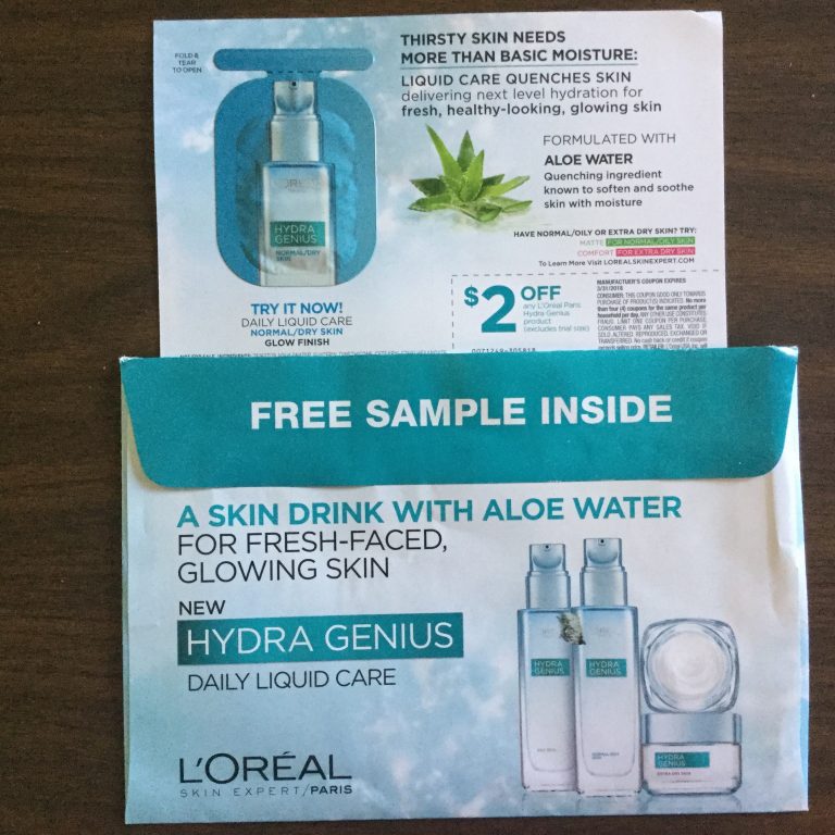 Free L’Oréal Paris Hydra Genius sample