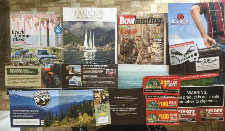 📬5-10-2017 Free Mail 🏝Coastal Living ⛵️TAUCK Small Ship Cruising 🏹 BowHunting 🦐 RedSeal 🦍Grizzly🚬 Marlboro coupons 💸