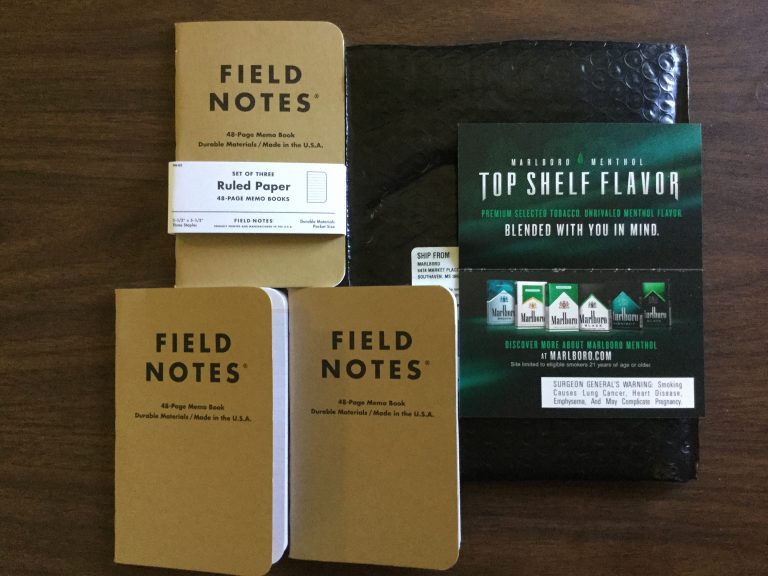 Free Field Notes   memo books from Marlboro