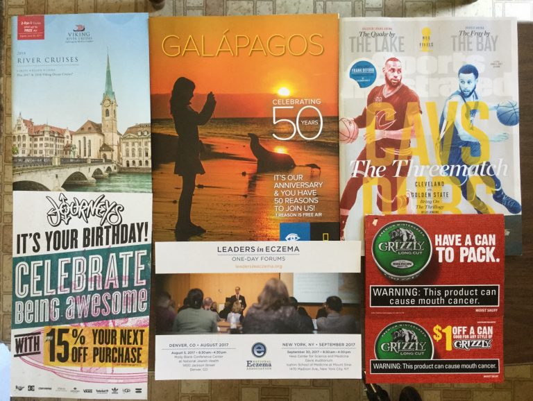 📬 6-1-2017 Free mail 🛳 Viking River Cruises 🚢 GALAPAGOS ⛹🏻Sports Illustrated 🎁 Journeys Birthday Card with discount 💳 🎉 National Eczema Association One-Day Forums 🗿Grizzly coupon 🌈