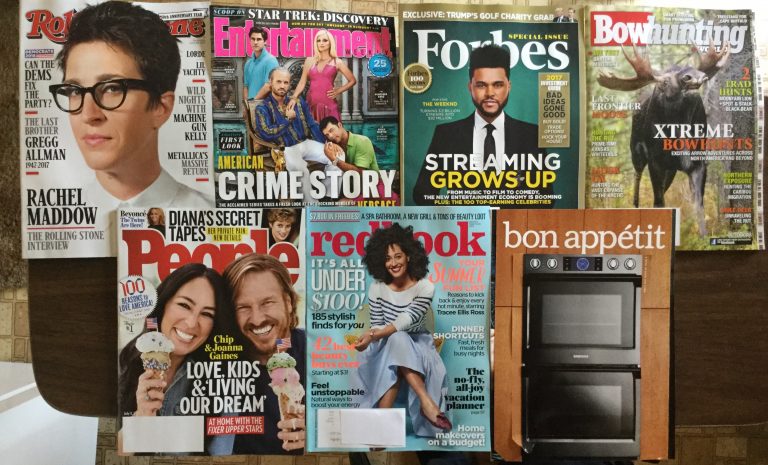📬06-24-2017 Free Mail 💎Rolling Stone 🎭Entertainment weekly 💰Forbes 🏹BowHunting 👩‍❤️‍👩People 📕RedBook 🍱Bon Appetit 🍕