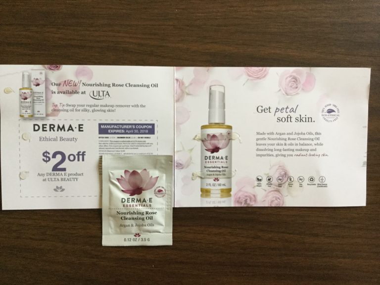 Free DERMA•E Essentials Nourishing Rose  Cleaning Oil