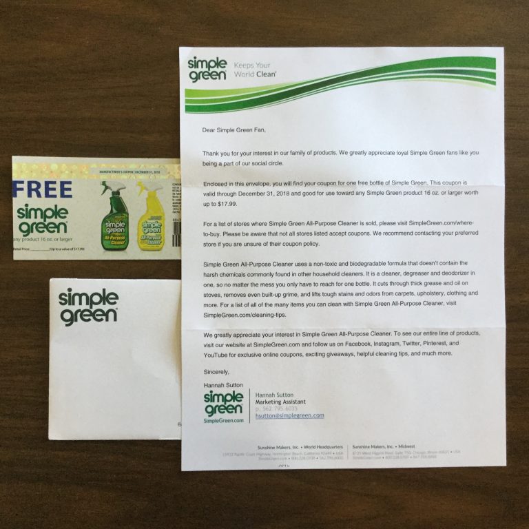 Free Simple Green coupon