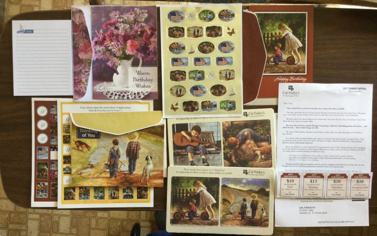 📬 🎀Thank you very much Cal Farley’s for our gift 🎁 🎉 Cal Farley’s Notepad 📝 Cards 💌Stickers 📮and Coasters 🍷 ❤️