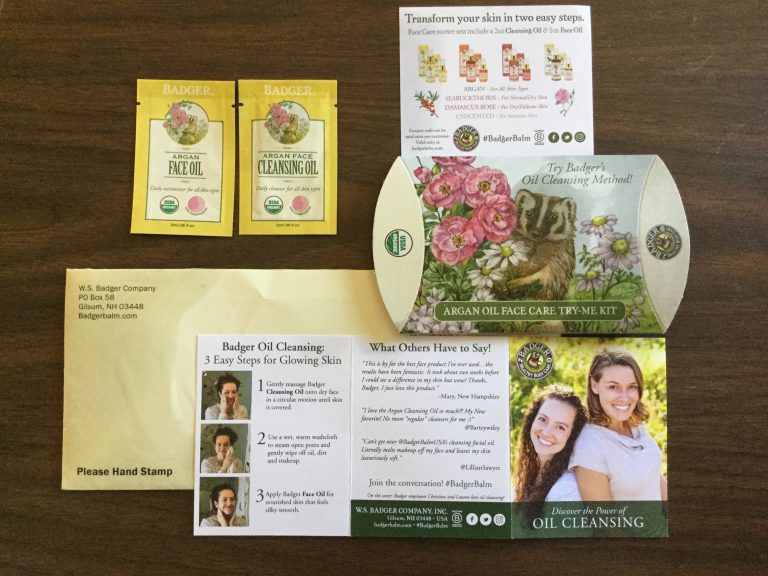 Free Badger ARGAN Face Care Try Me Kit