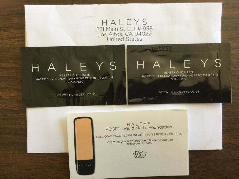Free HALEYS RE-SET Liquid Matte samples