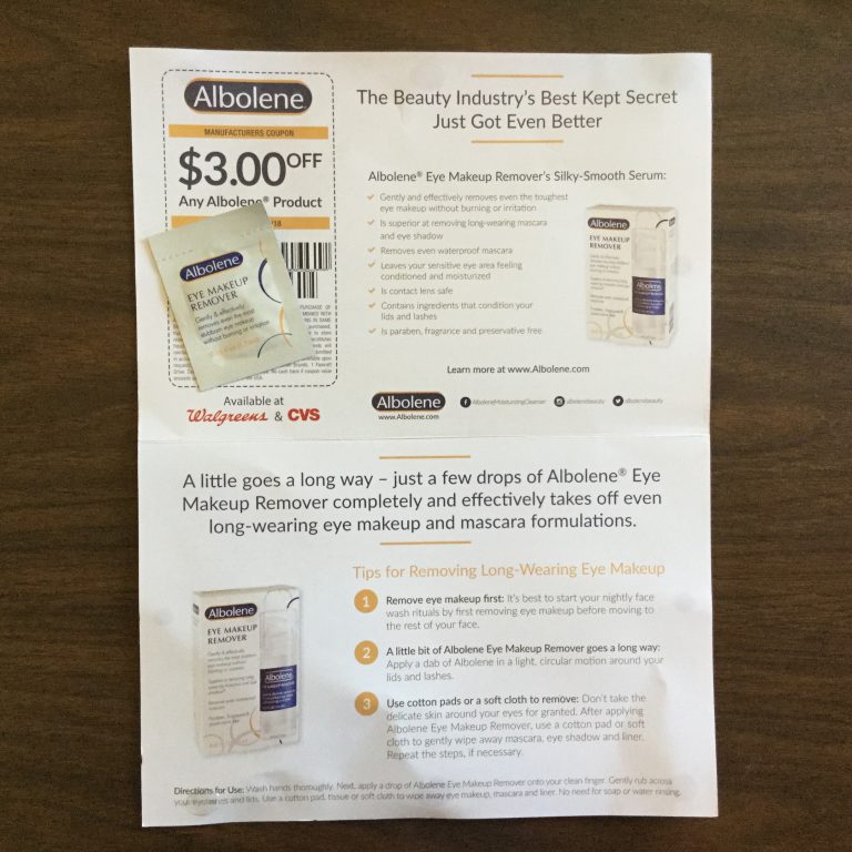 Free Albolene Eye Makeup Remover and coupon