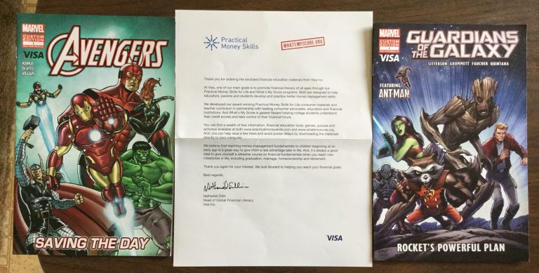 Free Marvel Avengers and Marvel Guardians of the Galaxy Comics from Visa