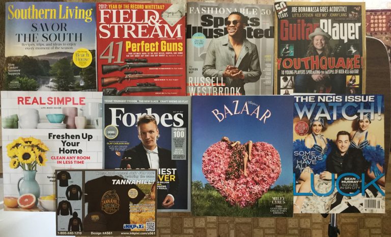📬7-20-2017 Free Mail 🏕Southern Living 🔫Field&Stream 🏌🏻‍♀️Sports Illustrated 🎸Guitar Player 🍓Real Simple 💦Inkpixi offer 💰Forbes 💔Harper’s Bazaar 🎟Watch 🎭