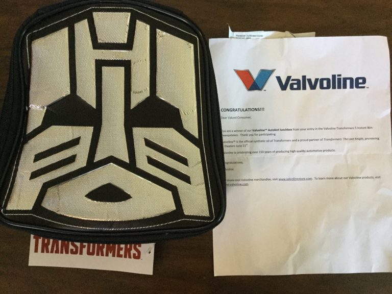 Valvoline Transformers 5 Instant Win Sweepstakes Winner