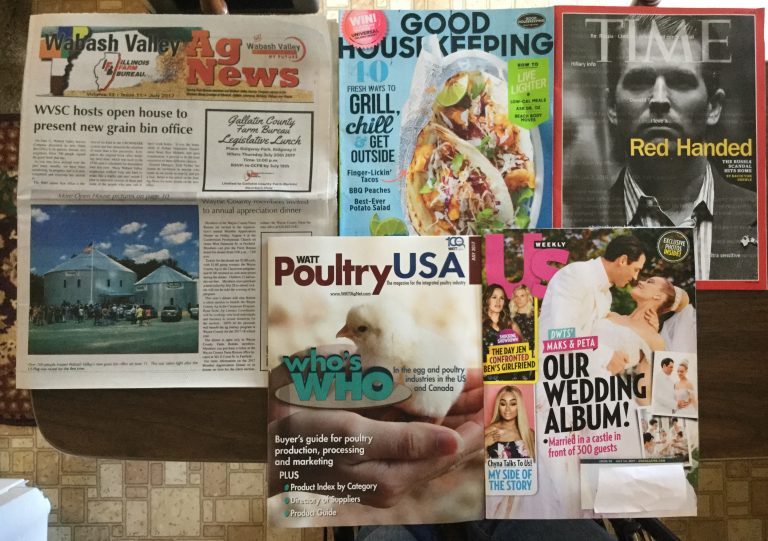 📬7-17-2017 Free Mail  🐖Wabash Valley Ag News 🍕Good Housekeeping ⏰TIME 🐓WATT Poultry USA 🇺🇸👫 US weekly 📚