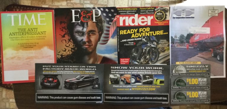 📬7-31-2017 Free Mail ⏰TIME 🎭E&P 🏍Rider ⚡️The Cooperative Connection 🦍Grizzly coupons 🐾📚