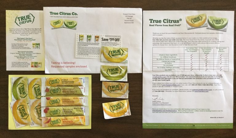 Free True Lemon samples