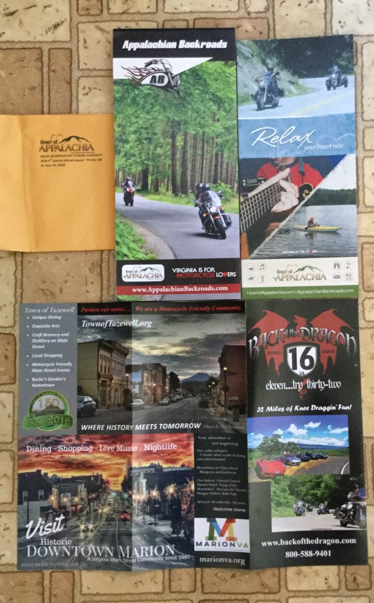 📬🎀Thank you very much Heart of Appalachia Tourism Authority 🏍🛵 for our Appalachian Backroads Map 🗺🚨and Travel guides 🌈🦋