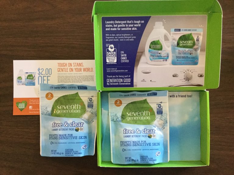 Free Seventh a Generations Free & Clear Laundry Detergent Packs