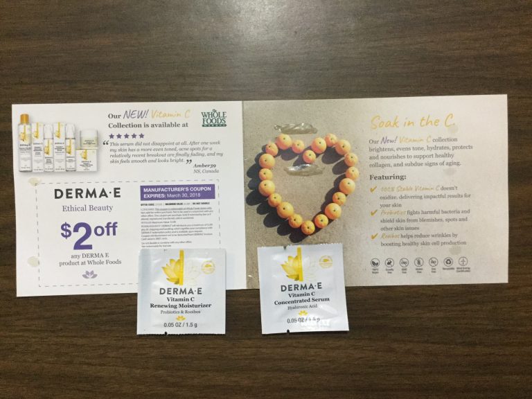 Free DERMA•E Vitamin C Renewing Moisturizer samples