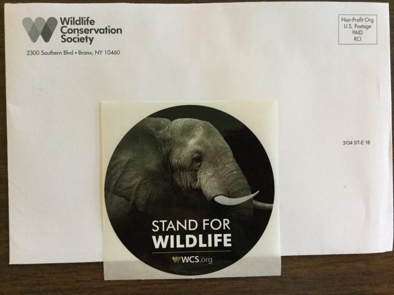 Free Wildlife Conservative Society Stand for Wildlife Sticker