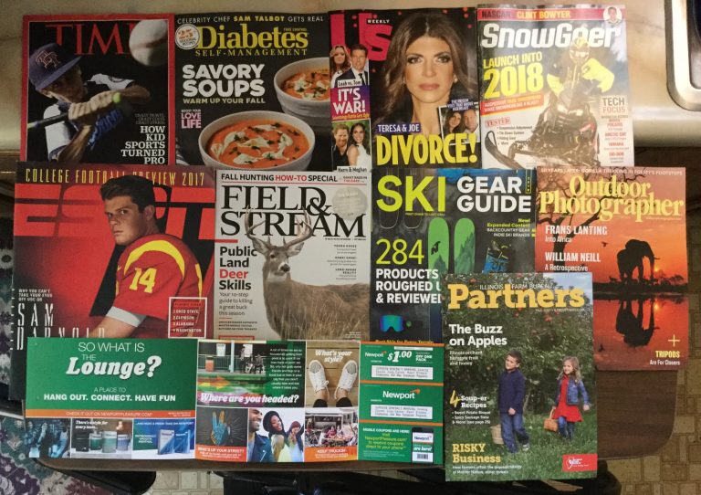 📬8-26-2017 Free Mail ⏰TIME 🥗Diabetes Self-Management 💏US weekly ❄️SnowGoer 🏈ESPN 🦌Field&Stream ⛷SKI Gear Guide 📸Outdoor Photographer 🚬 Newport coupons 🍏Illinois Farm Bureau Partners 🍎📚
