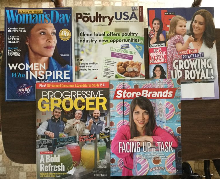 📬8-5-2017 Free Mail 💁🏼Woman’s Day 🐓WATT Poultry USA 🇺🇸 US weekly 🏪Progressive Grocer 🍩Store Brands 🍭 📚