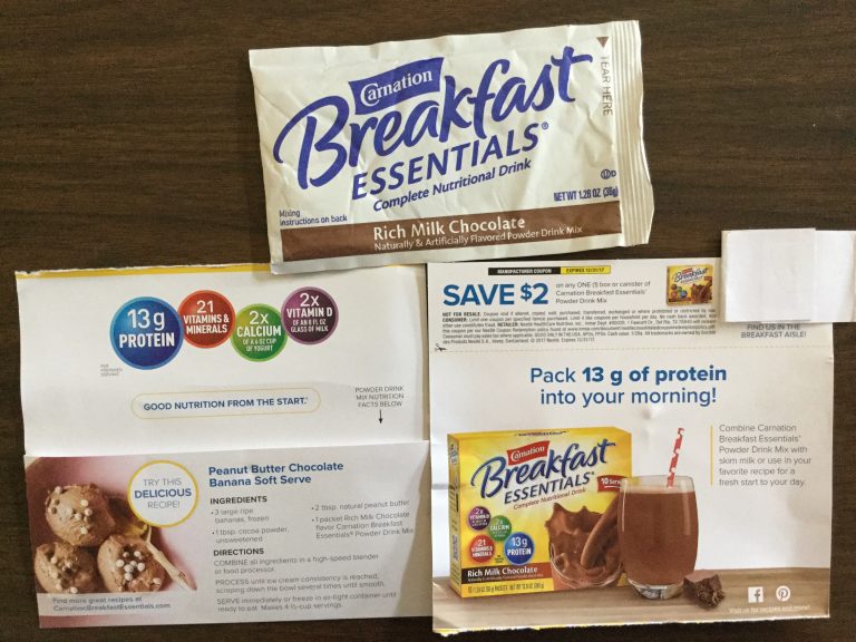 Free  Carnation Breakfast Essentials Complete Nutritional Drink mix