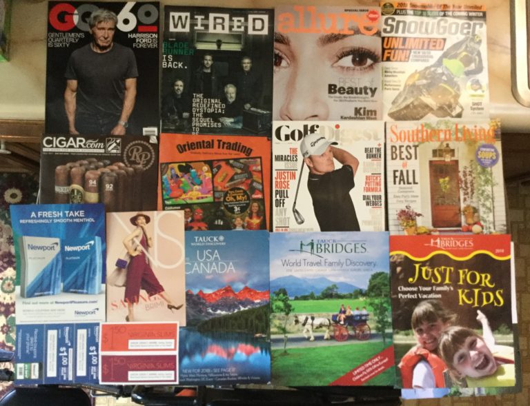 📬9-25-2017 Free Mail 👲🏻GQ📺Wired 💆🏻Allure ☃️Snow Goer 🚬CIGAR .com 💵Oriental Trading ⛳️Golf Digest 🏕Southern Living 🚬Newport and Virginia Slims Coupons 🌎TAUCK USA 🇺🇸 CANADA 🇨🇦 BRIDGES Travel Guides 🌹🦋
