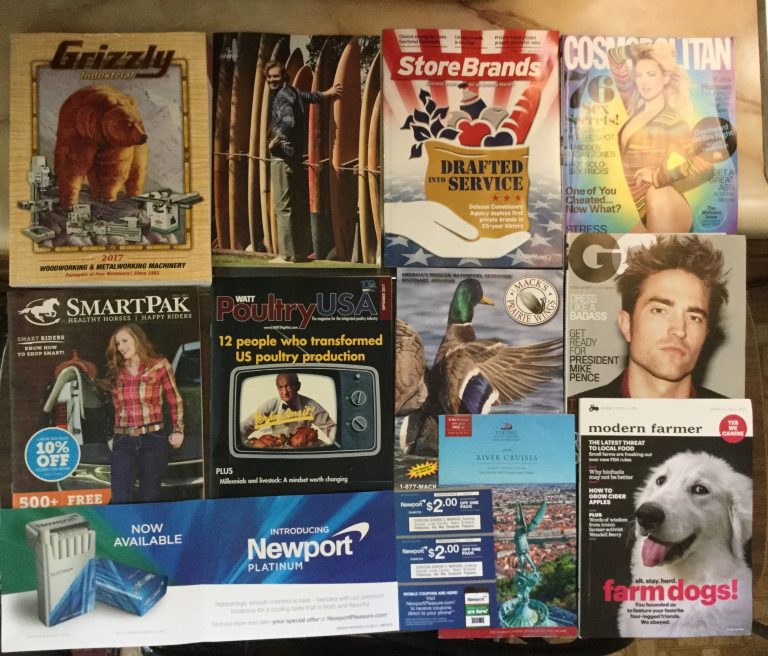 📬9-5-2017 Free Mail 🦍Grizzly Industrial 👕Johnnie-O 🏪Store Brands 👙Cosmopolitan👢SmartPak 🐓WATT Poultry USA 🇺🇸 🦆Waterfowl 2017 🙆🏻‍♂️GQ 🚬Newport coupons ⛴Viking River Cruises 🐕Modern Farmer 👨‍🌾