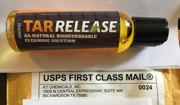 Free Tar Release All-Natural Biodegradable Cleaning Solution sample