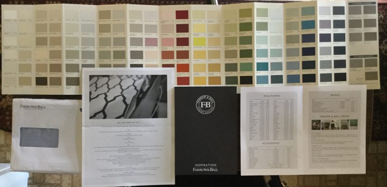 Free Farrow & Ball colour card