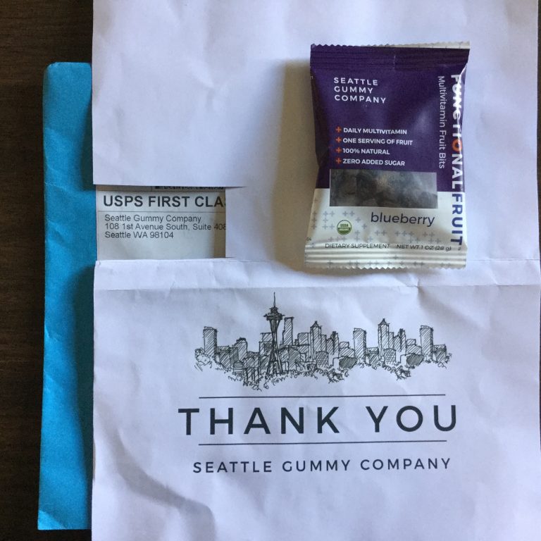 Free Seattle Gummy Company Organic Blueberry Multivitamin Fruit Bits Sample