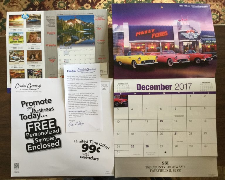 📬🎊Thank you very much Cordial Greetings 🚗 #ADivisionofThayer 📆🗓for our personalized SSI <3 Summit Systems Inc 2018 Calendar 📅📊