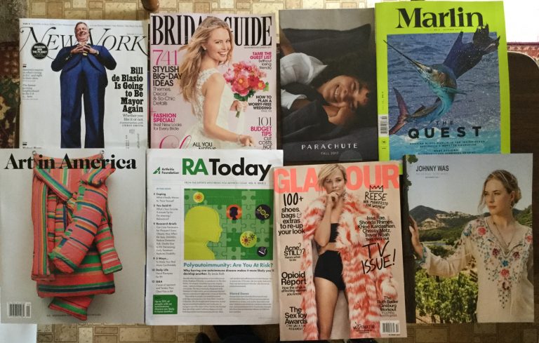 📭9-13-2017 Free Mail 🗽New York 👰🏻Bridal Guide 🛏Parachute Fall 2017 🦈Marlin 🎨Art in America 💊RA Today 👙Glamour 👗Johnny Was 📚