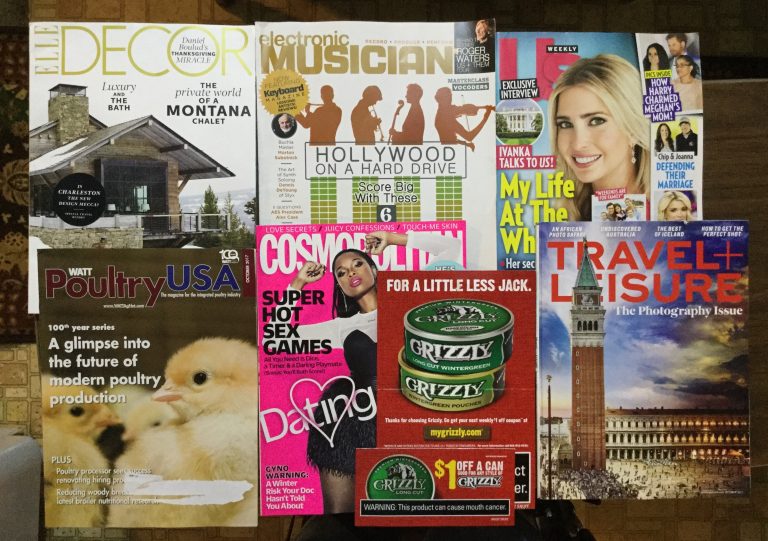 📬10-10-2017 Free Mail 🏠ELLE DECOR 🎧Electronic Musician 👩🏼‍🏫 US weekly 🐓WATT Poultry USA 🇺🇸🙆🏿Cosmopolitan 🦍Grizzly Coupon 🌎Travel Leisure 👻🤖