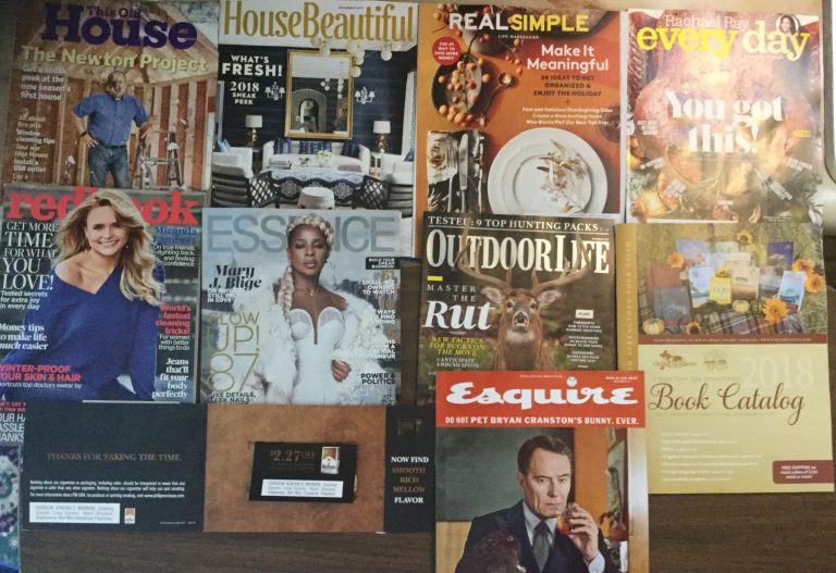 📬 10-19-17 Free Mail 🏡This Old House 🏘House Beautiful 🍽 Real Simple 🍗Rachael Ray Every Day 📕Redbook 🙅🏿ESSENCE 🦌Outdoor Life 📚Christian Aid Ministries Book Catalog 📖 🚬Marlboro Coupon 🕵🏻‍♀️Esquire 🎃👻