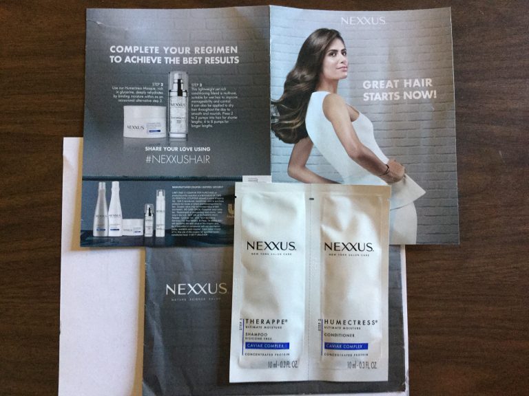 Free Nexxus Shampoo and Conditioner sample