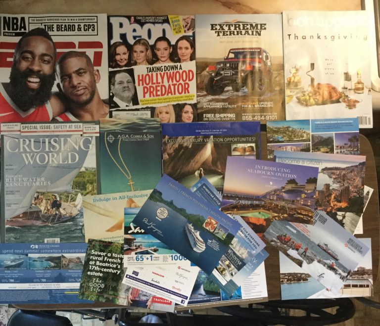 📬10-20-2017 Free Mail 🏀 ESPN 👻🎃🤖 People 🚎. Extreme Terran 🥓Bon Appetit ⛴ Cruising World 🌎 The Worlds Greatest Vacations ⛵️🚀