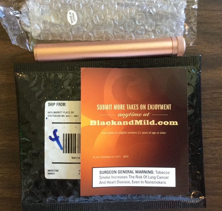 Free Black and Mild Cigar Tube