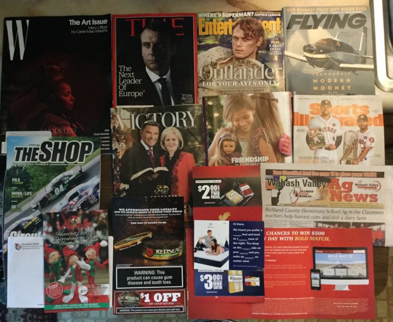 📬11-13-17 Free Mail 💎W ⏰TIME 🎭Entertainment weekly ✈️Flying 🏎The Shop ✝️Victory 🧜🏻‍♀️American Girl ⚾️Sports Illustrated ⛄️Annalee Dolls 🦑RedSeal 🛏Helix 🚬Wiston Coupons 🐄Wabash Valley Ag News 🦄