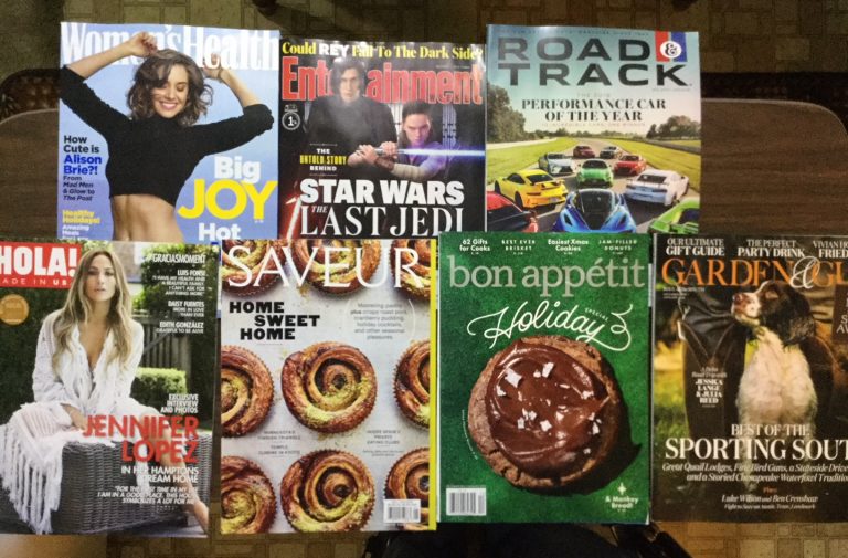 📬 11-21-17 Free Mail 👙Women’s Health 🎭 Entertainment weekly 🚗Road&Track 🤦🏼‍♀️Hola 🍓Saveur 🥙Bon Appetit 🔫Garden&Gun 📚