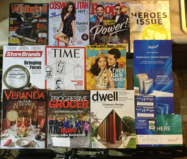 📬11-4-17 Free Mail 🦌Whitetail 👙Cosmopolitan 👨‍👨‍👦People 🎾Tennis 🍿Store Brands ⏰TIME 🎭Entertainment weekly 🎂BERANDA 🍕Progressive Grocer 🏡Dwell 🚬Newport Platinum Coupons 📚