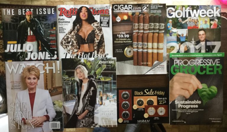 📬 11-17-17 Free Mail 🏈 Sports Illustrated 💎 Rolling Stone 🚬 CIGAR .com ⛳️Golf week ⛄️Watch 👚Johnny Was ⏰MAXIMUM 🛍Progressive Grocer 📚
