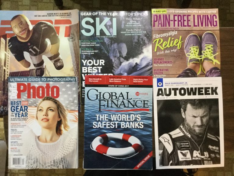 📬 11-26 -17 Free Mail 🎈ESPN 🏄🏻‍♀️SKI 💊Pain-Free Living 📸Digital Photo 💰 Global Finance 🚘Auto Week 📚