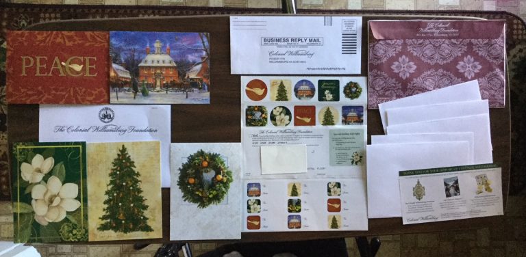 Free Colonial Williamsburg Foundation  Christmas cards, Address Labels, and Stickers
