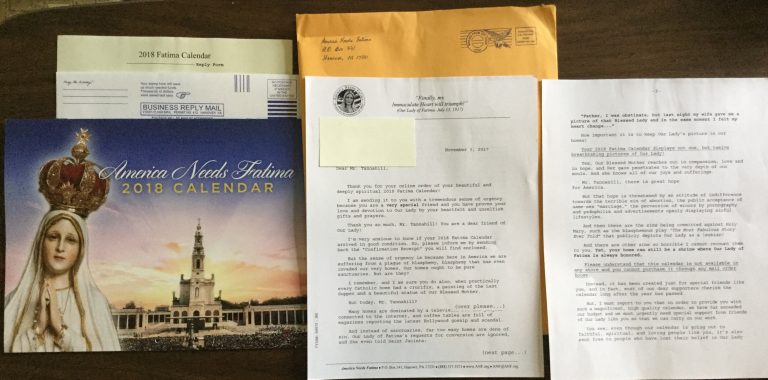 Free 2018 America Needs Fatima Calendar
