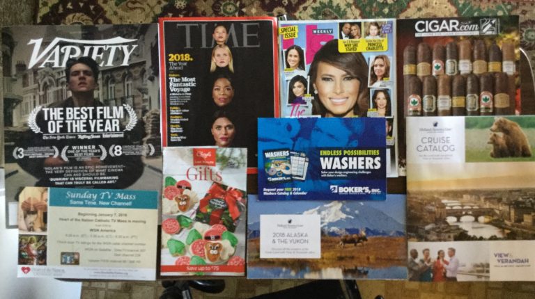 📬 12-21-17 Free Mail ⛄️Variety ⏰TIME 👫US weekly 🚬 Cigar.com ⛪️Heart of the Nation Catholic Mass 🍪Cheryl’s Gifts 🛠Broker’s Inc 🌎Holland America Line Travel Guides 🎄