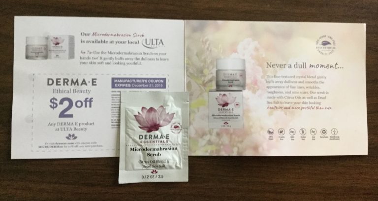 Free DermaE Microdermabrasion Scrub sample