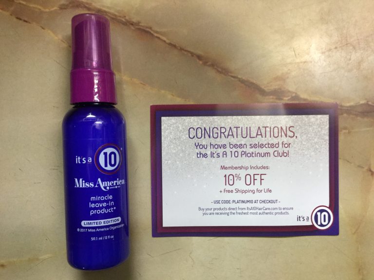 Free 10 miracle leave in product sample