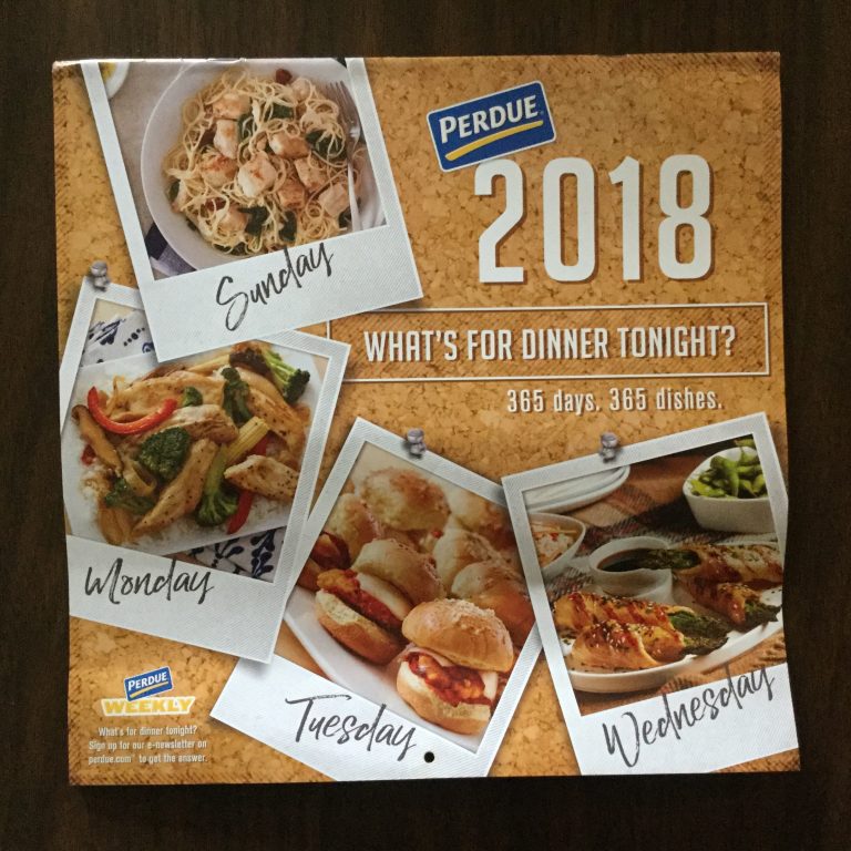 Free Perdue Farms 2018 Recipe Calendar