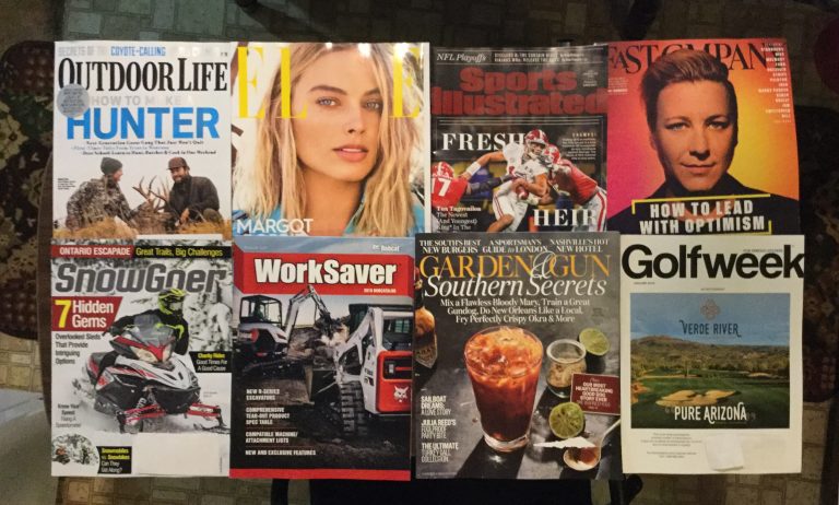 🐄📬 01-12-2018 Free Mail 🐉 Outdoor Life 👙 ELLE 🏈🏉 Sports Illustrated 🕋 Fast Company ❄⛄ Snow Goer  🔨 Work Saver 🍅 🔫 Garden & Gun 🏌 ⛳ Golf week 💥